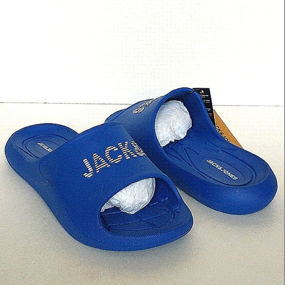 New w/tags Jack & Jones Garrix Men's Molded Summer Pool Slides Size 8